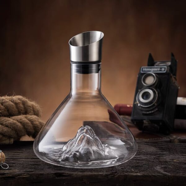 Hot-selling Iceberg Waterfall Wine Decanter Creative Transparent Lead-Free Crystal Glass Wine Dispenser Barware Quick Decanters - Image 4