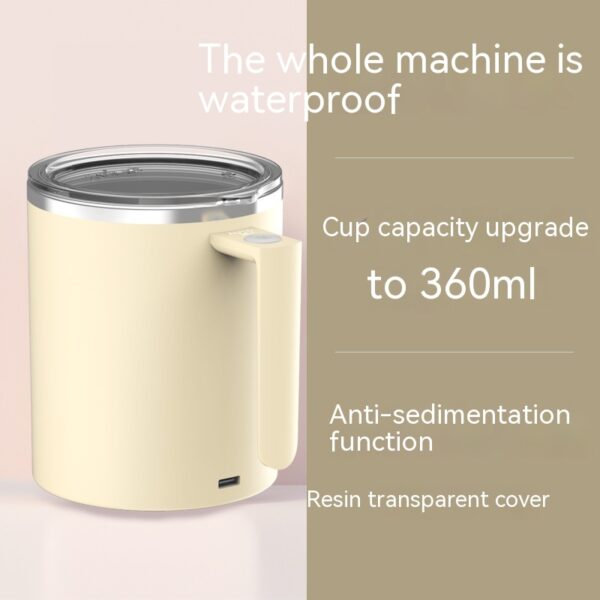 Portable Smart Magnetic Automatic Mixing Coffee Cup Rechargeable Rotating Home Office Travel Stirring Cup - Image 9